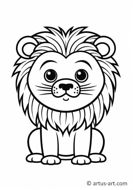 Página para colorear de león